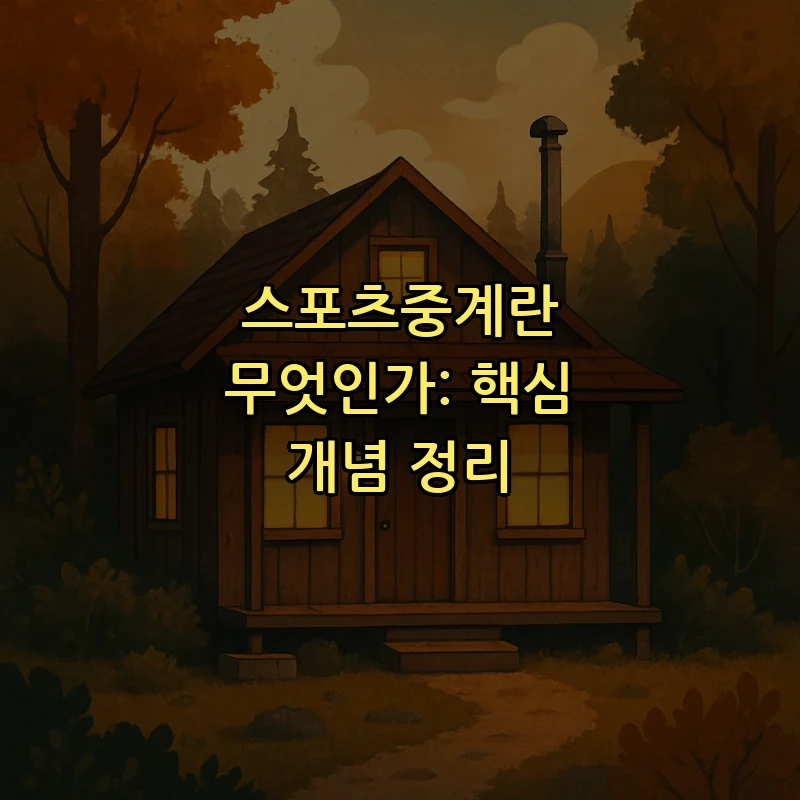 스포츠중계란 무엇인가: 핵심 개념 정리