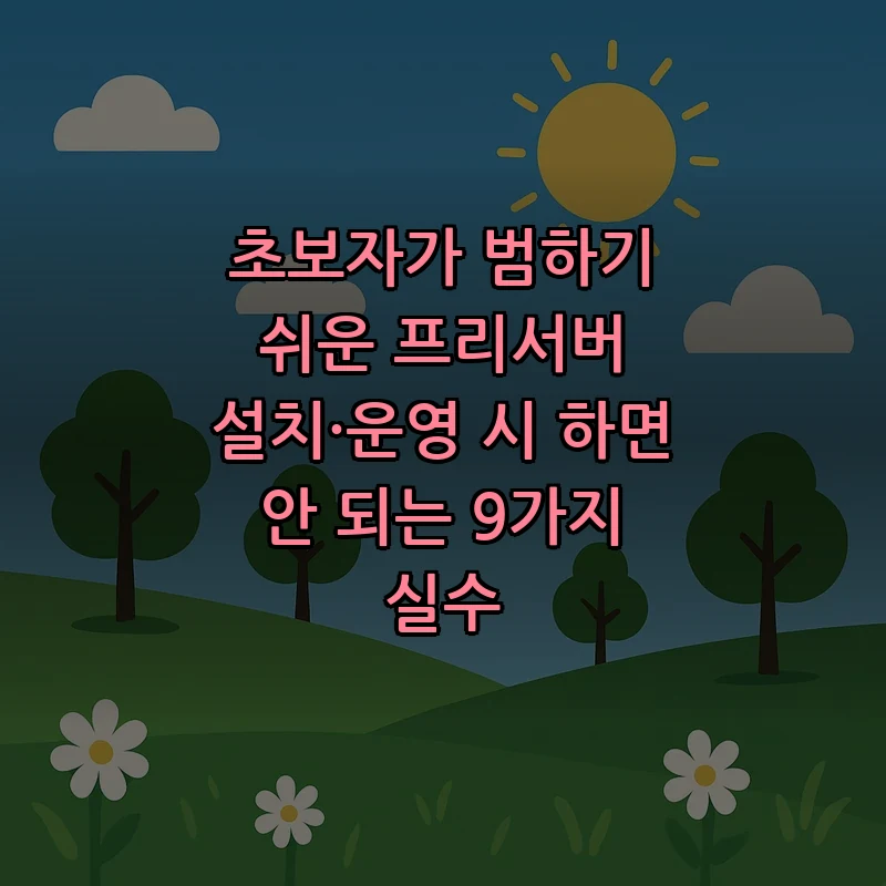 프리서버 설치 가이드: 피해야 할 흔한 실수 9가지