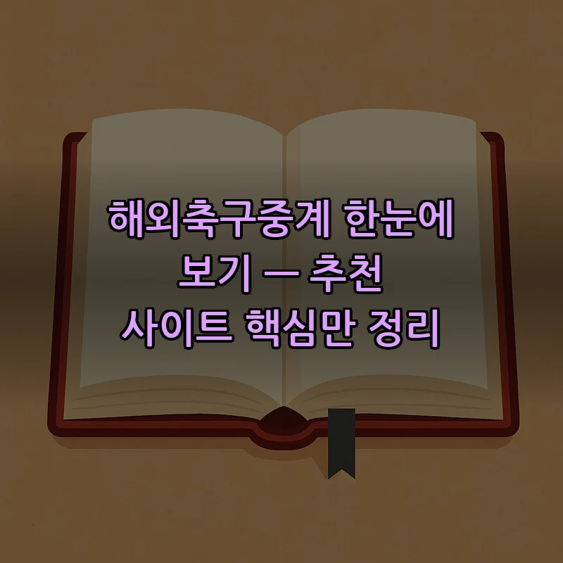 해외축구 중계 사이트 비교 가이드