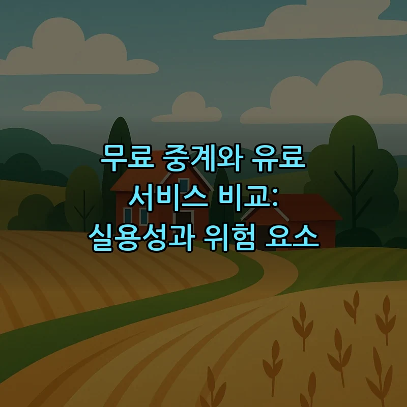 무료 중계와 유료 서비스 비교: 실용성과 위험 요소