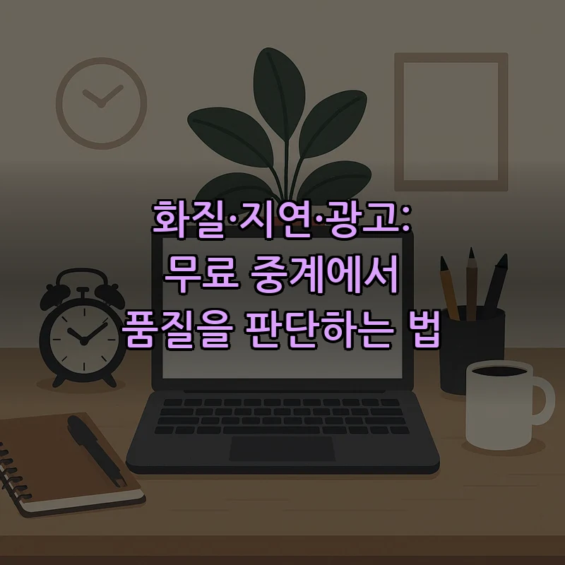 화질·지연·광고: 무료 중계에서 품질을 판단하는 법