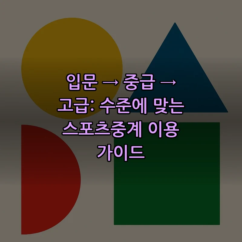 스포츠중계 이용 가이드: 입문에서 고급까지