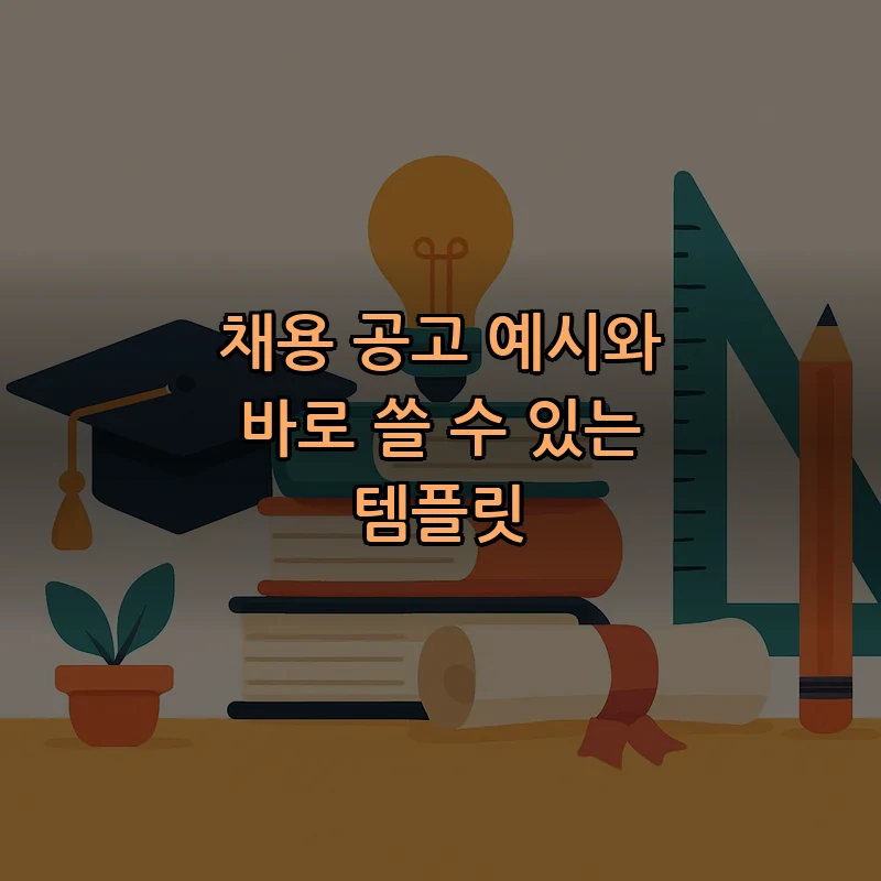 채용 공고 예시와 바로 쓸 수 있는 템플릿