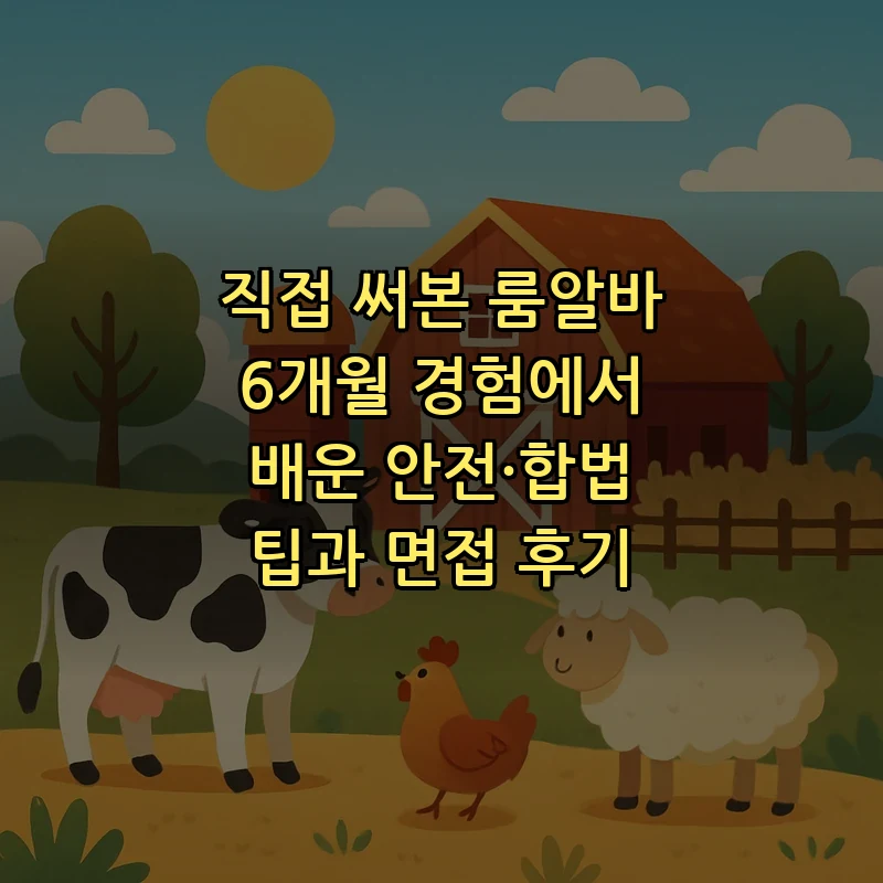 룸알바 초보자를 위한 안전과 합법성 체크리스트