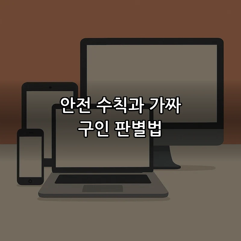 안전 수칙과 가짜 구인 판별법