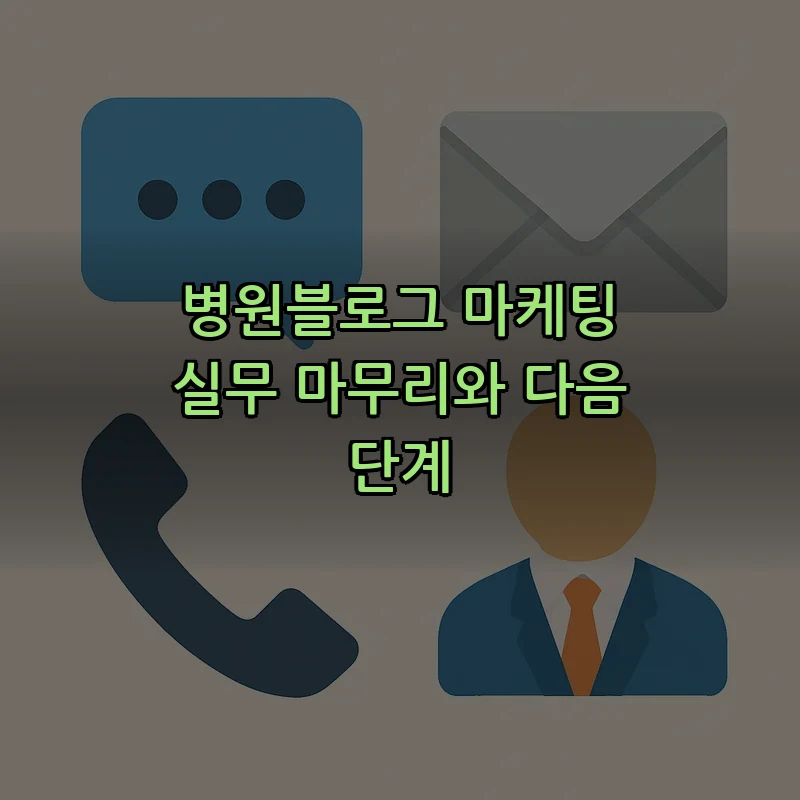 병원블로그 마케팅 실무 마무리와 다음 단계