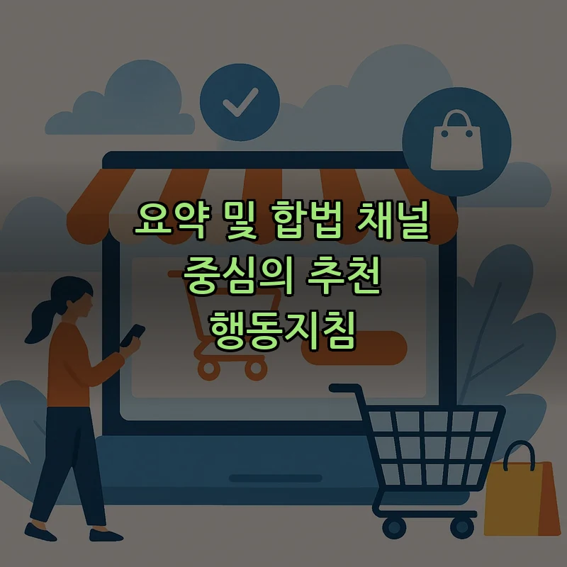 요약 및 합법 채널 중심의 추천 행동지침