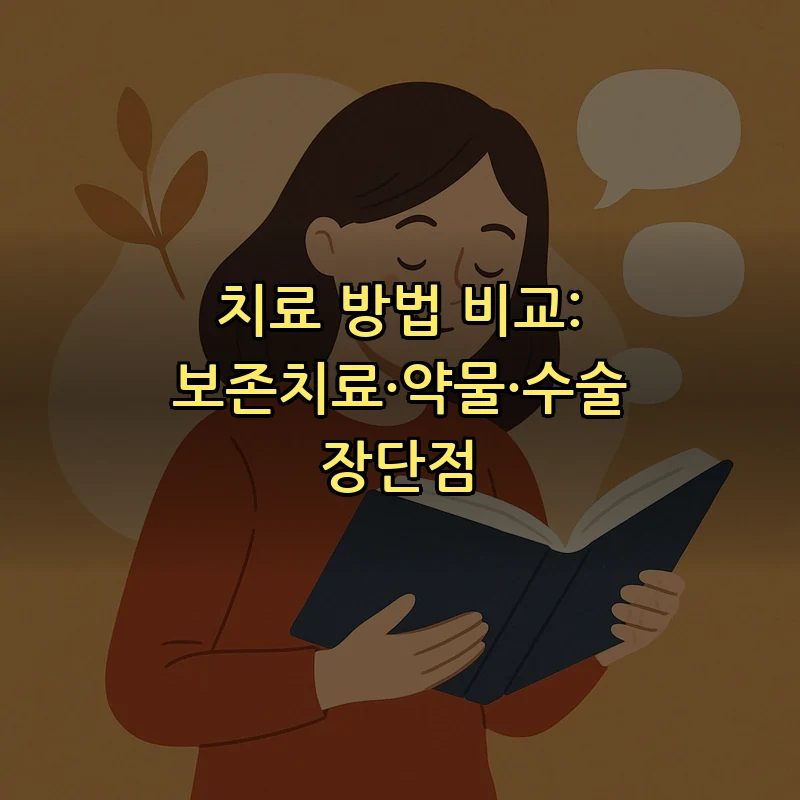 치료 방법 비교: 보존치료·약물·수술 장단점