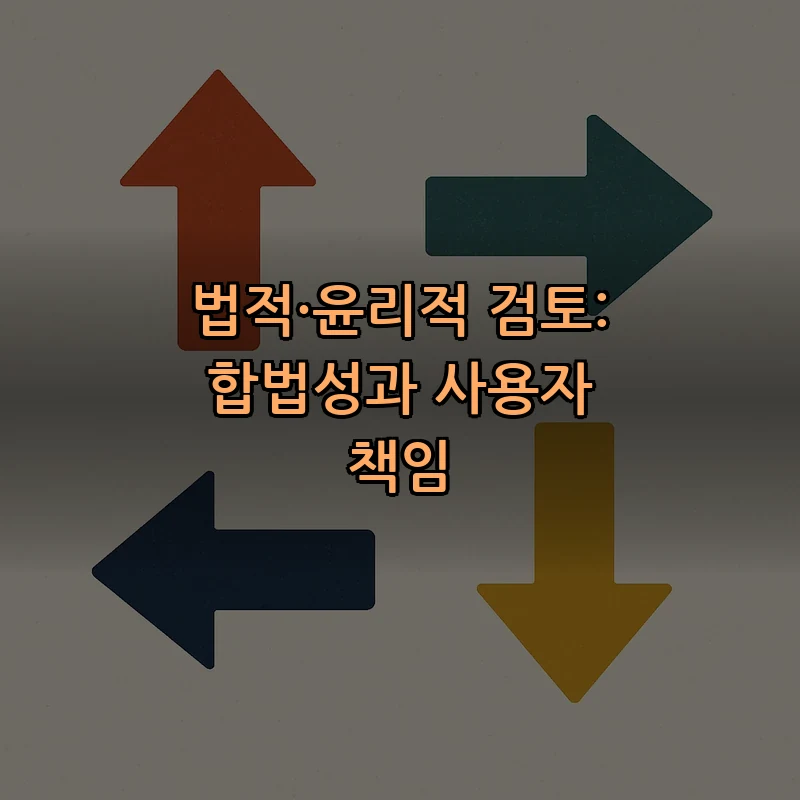 법적·윤리적 검토: 합법성과 사용자 책임