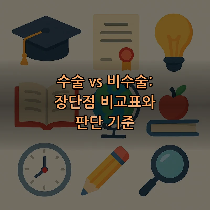 수술 vs 비수술: 장단점 비교표와 판단 기준