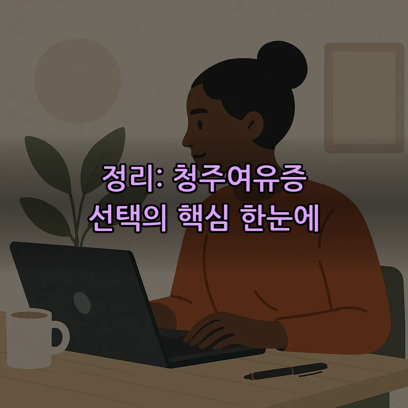 정리: 청주여유증 선택의 핵심 한눈에