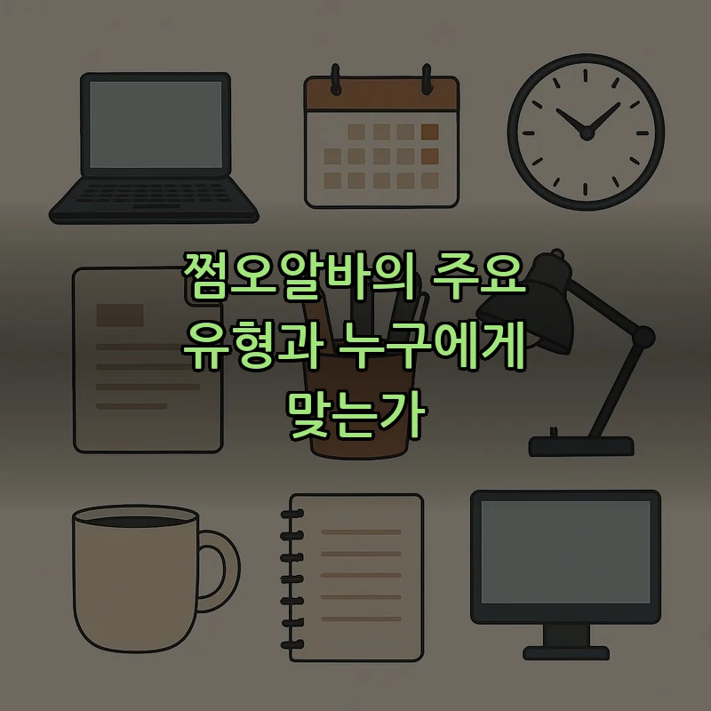 쩜오알바의 주요 유형과 누구에게 맞는가