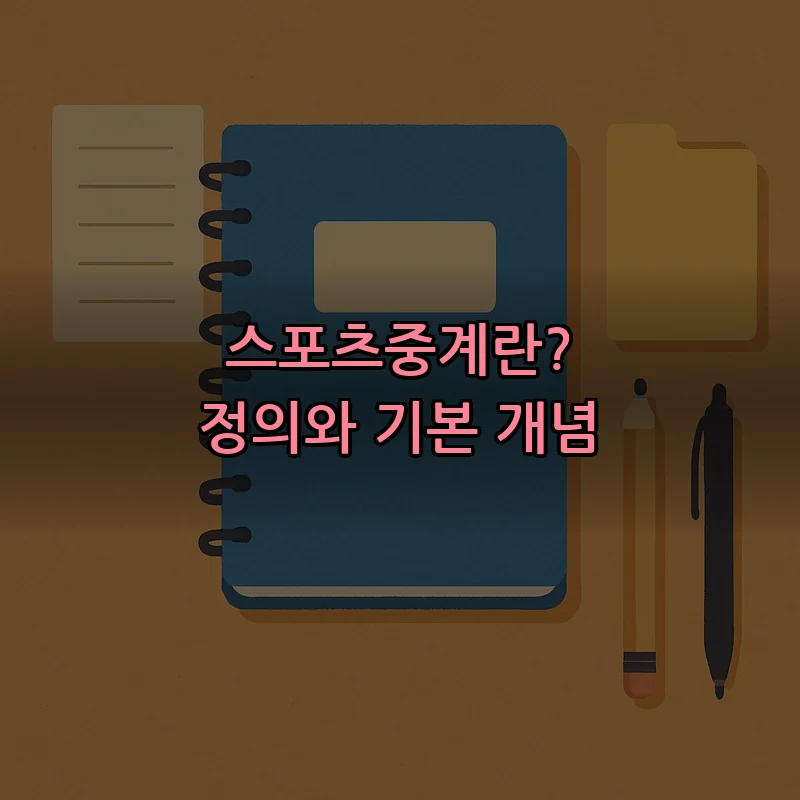 스포츠중계란? 정의와 기본 개념