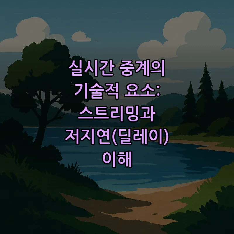 실시간 중계의 기술적 요소: 스트리밍과 저지연(딜레이) 이해