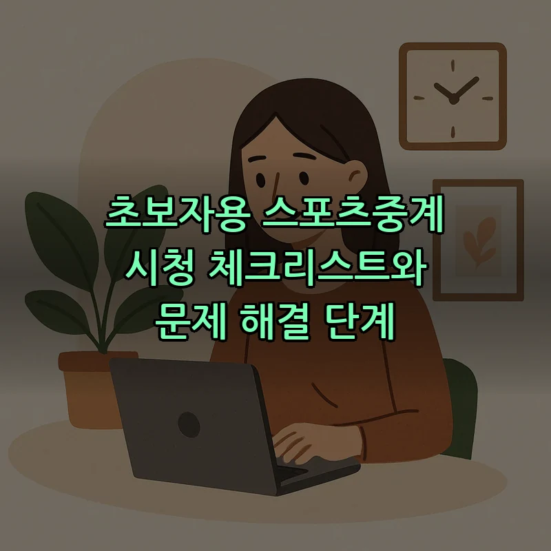 초보자용 스포츠중계 시청 체크리스트와 문제 해결 단계
