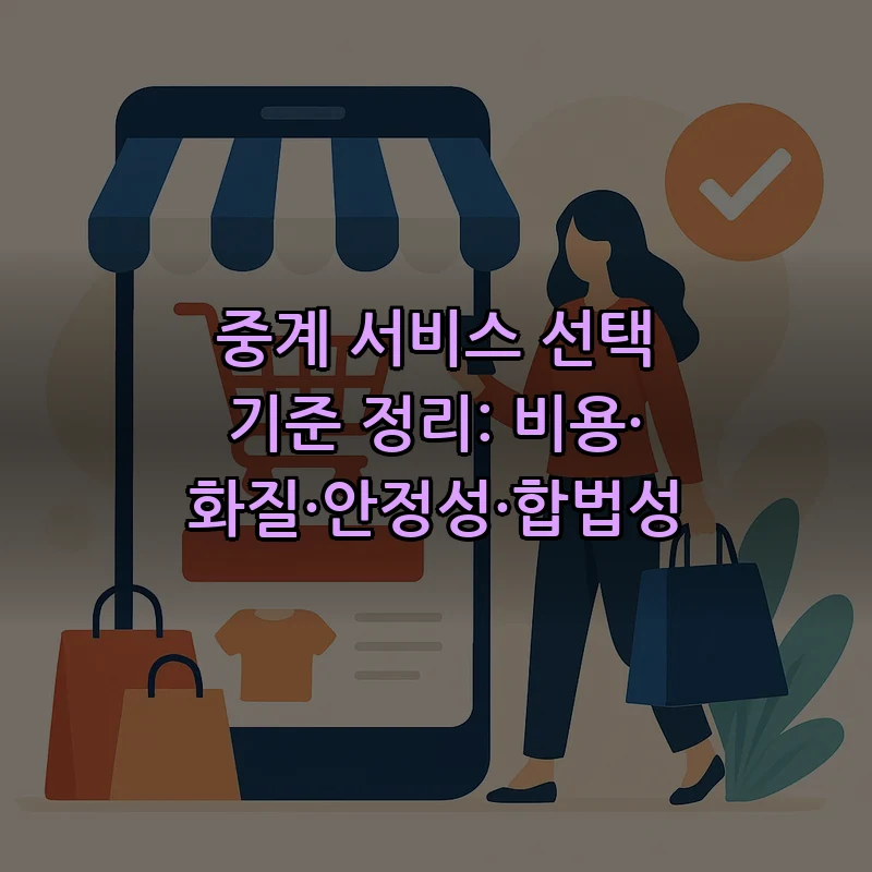 중계 서비스 선택 기준 정리: 비용·화질·안정성·합법성