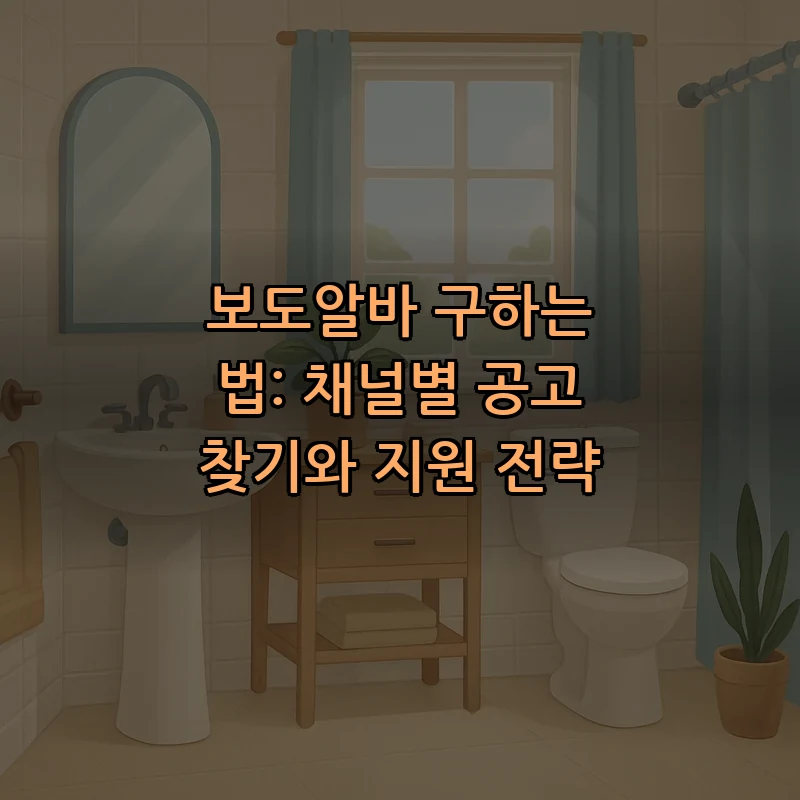 보도알바 구하는 법: 채널별 공고 찾기와 지원 전략