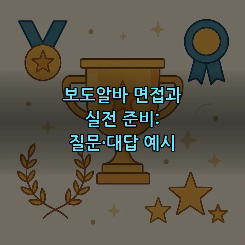 보도알바 면접과 실전 준비: 질문·대답 예시