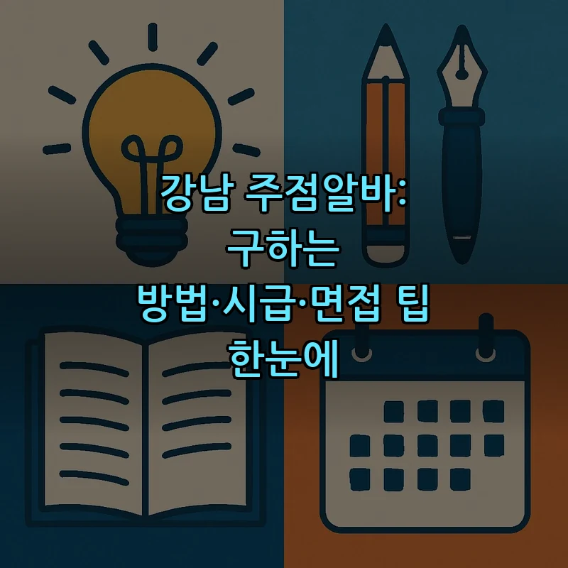 강남 주점알바 구하는 방법과 시급, 면접 팁