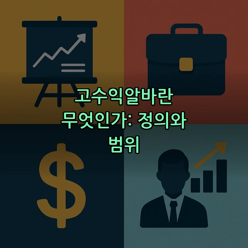고수익알바란 무엇인가: 정의와 범위