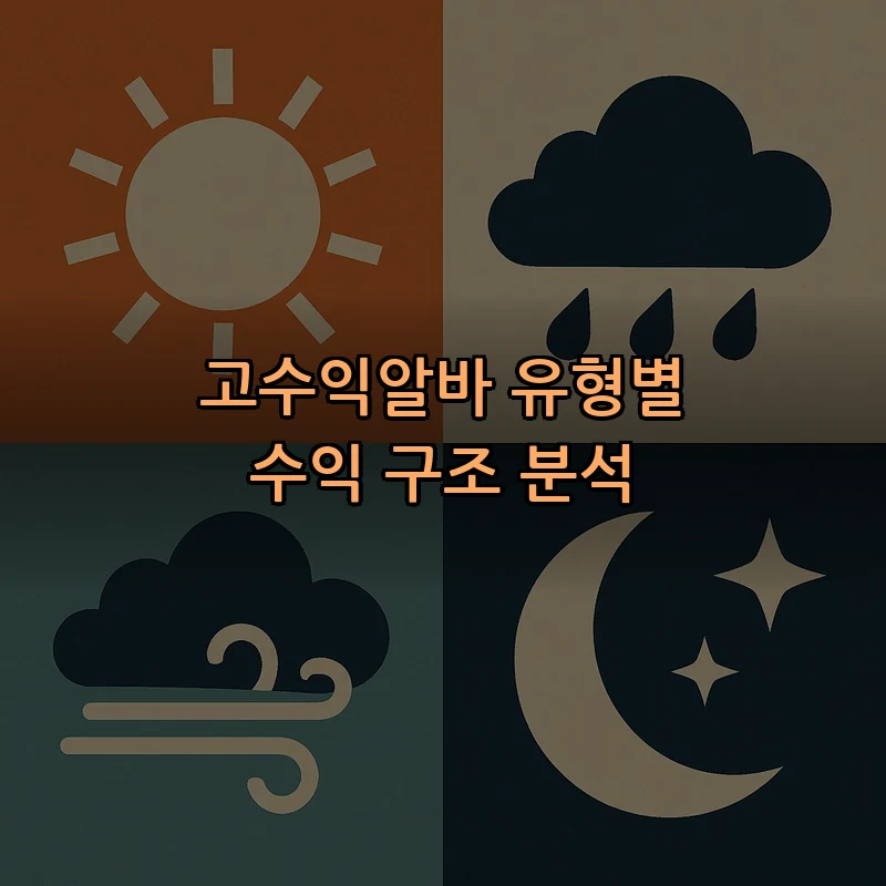 고수익알바 유형별 수익 구조 분석