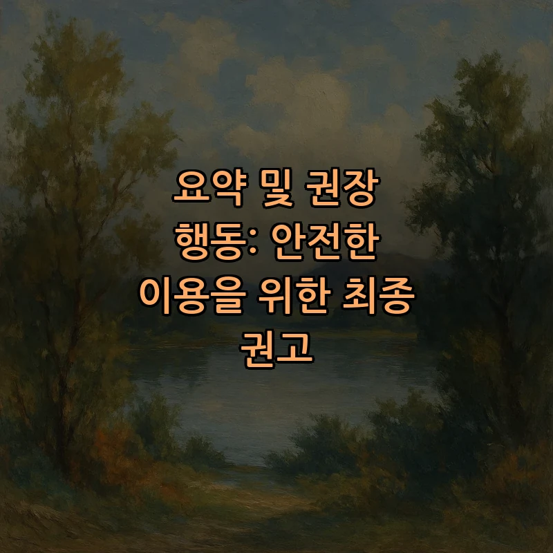 요약 및 권장 행동: 안전한 이용을 위한 최종 권고