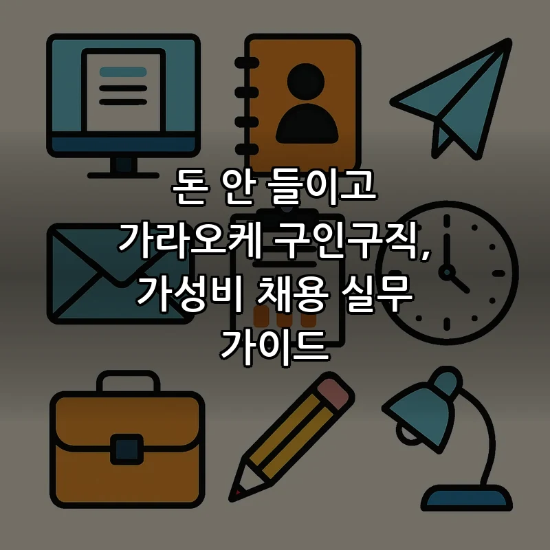 돈 안 들이고 가라오케 구인구직, 가성비 채용 실무 가이드 커버 이미지