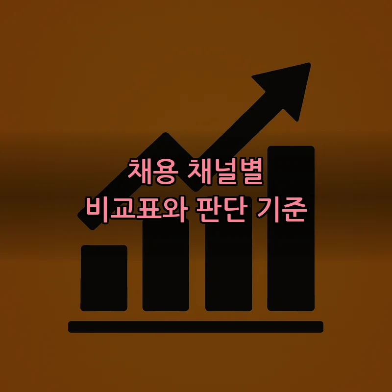 채용 채널별 비교표와 판단 기준