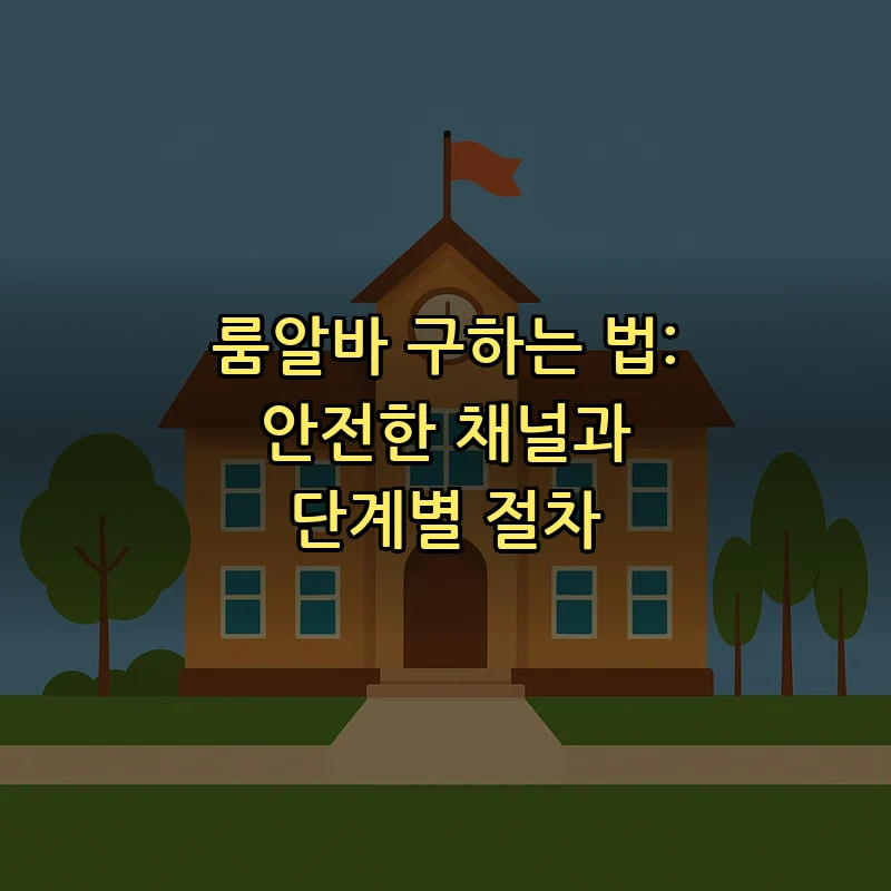 룸알바 구하는 법: 안전한 채널과 단계별 절차