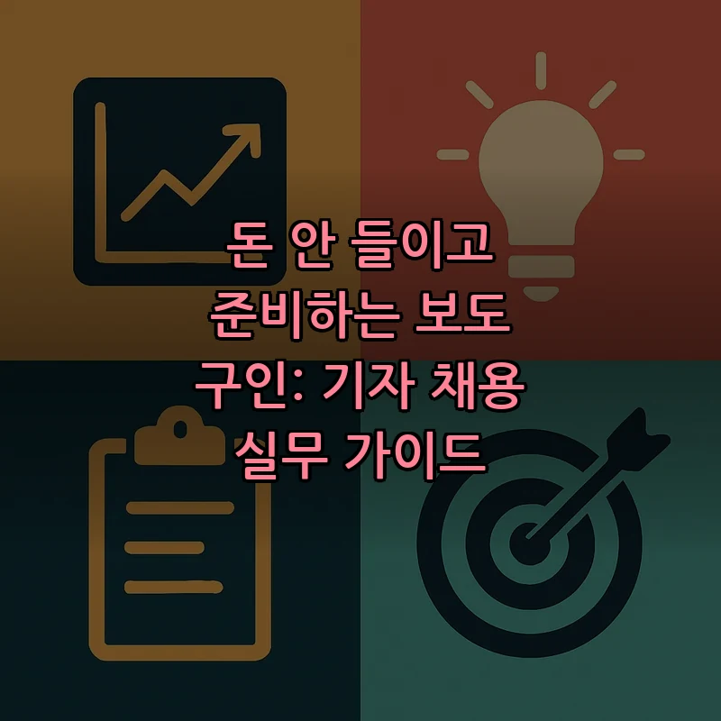 보도 구인 공고 작성법: 기자 채용 실무 가이드