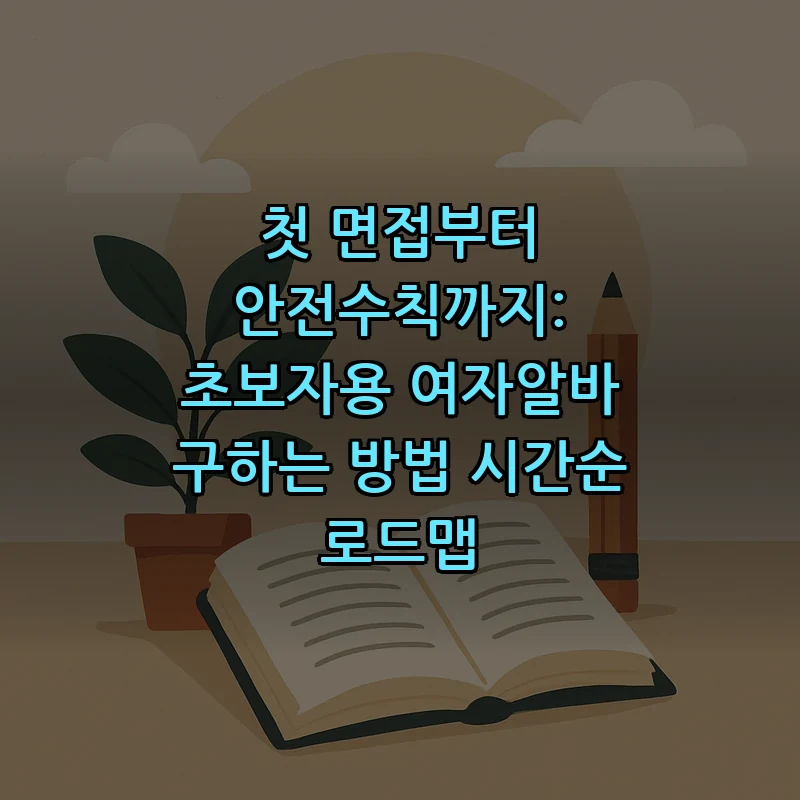 첫 면접부터 안전수칙까지: 초보자용 여자알바 구하는 방법 시간순 로드맵 커버 이미지