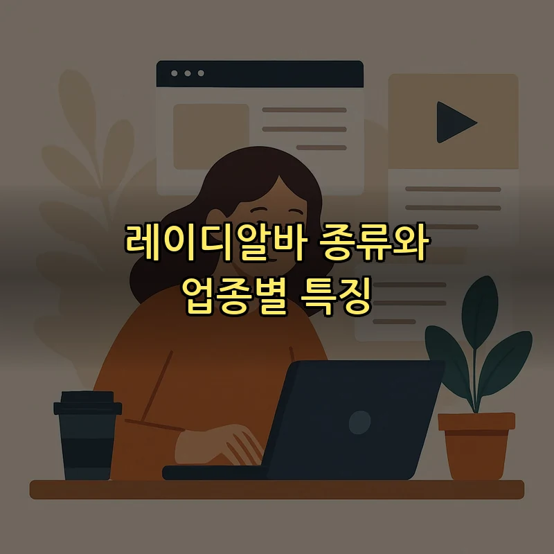 레이디알바 종류와 업종별 특징