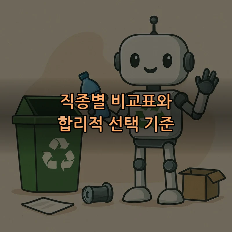 직종별 비교표와 합리적 선택 기준