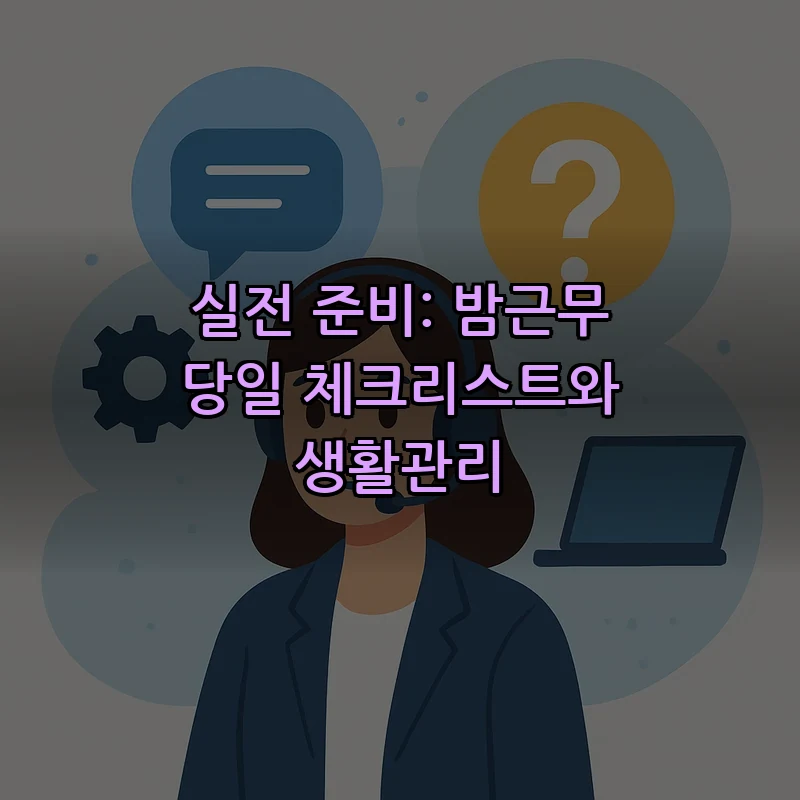 실전 준비: 밤근무 당일 체크리스트와 생활관리