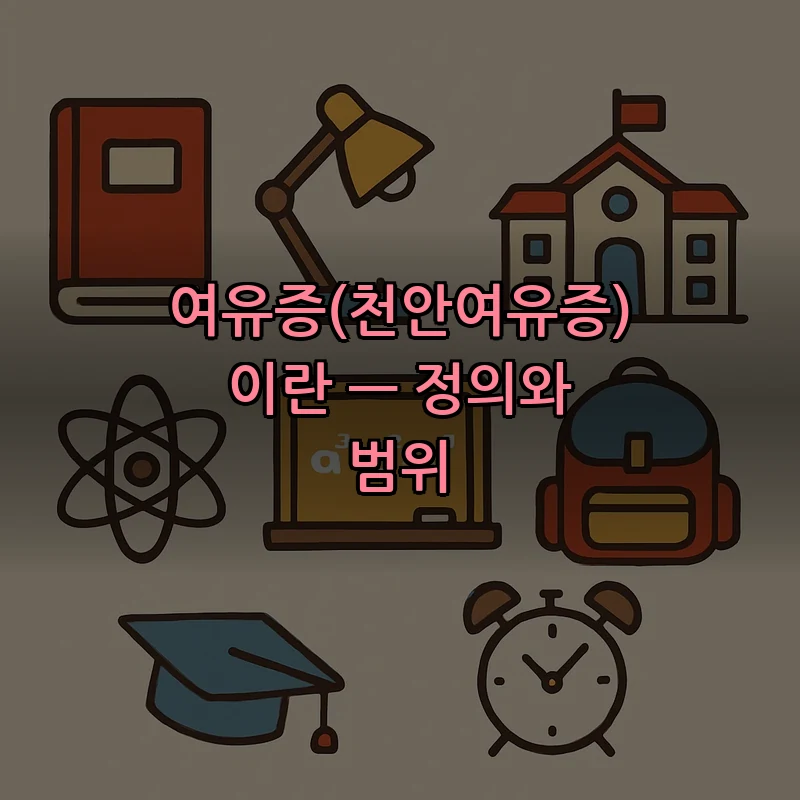 여유증(천안여유증)이란 — 정의와 범위