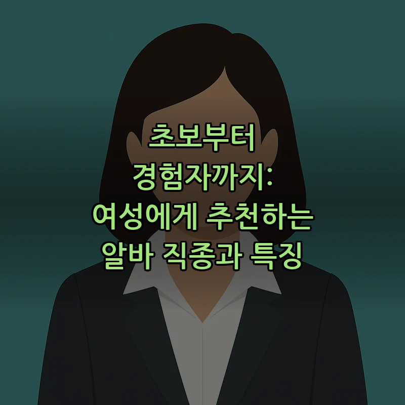 초보부터 경험자까지: 여성에게 추천하는 알바 직종과 특징