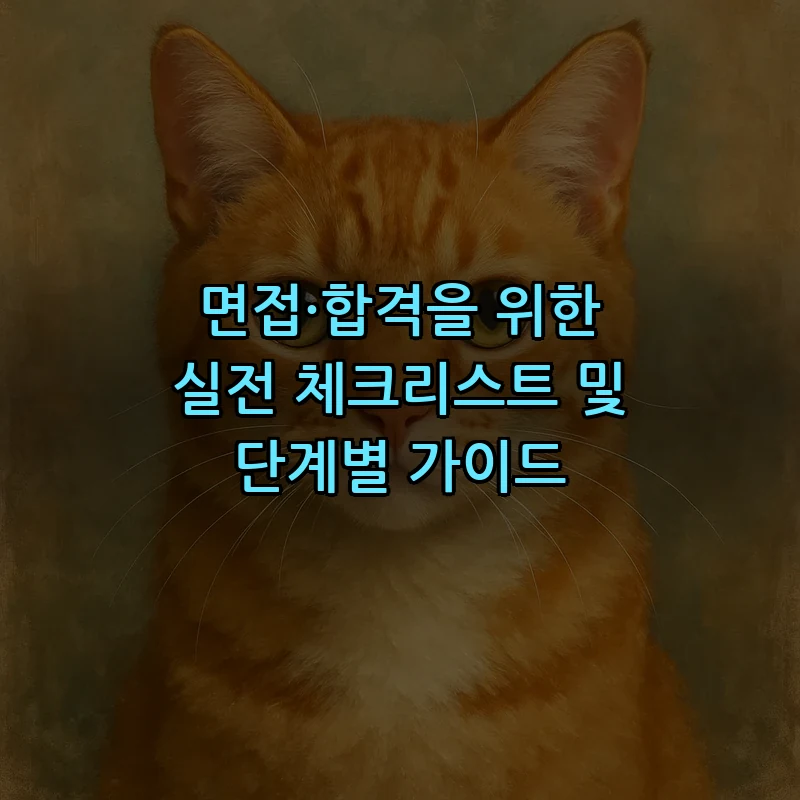 면접·합격을 위한 실전 체크리스트 및 단계별 가이드
