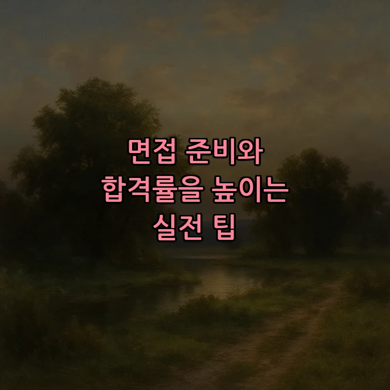 면접 준비와 합격률을 높이는 실전 팁