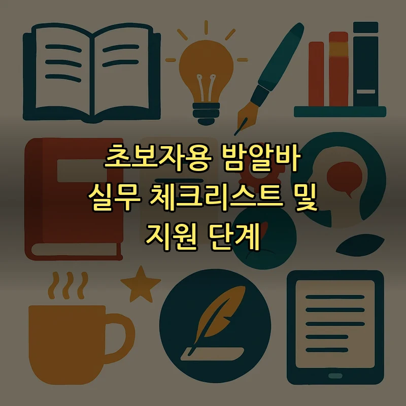 초보자용 밤알바 실무 체크리스트 및 지원 단계