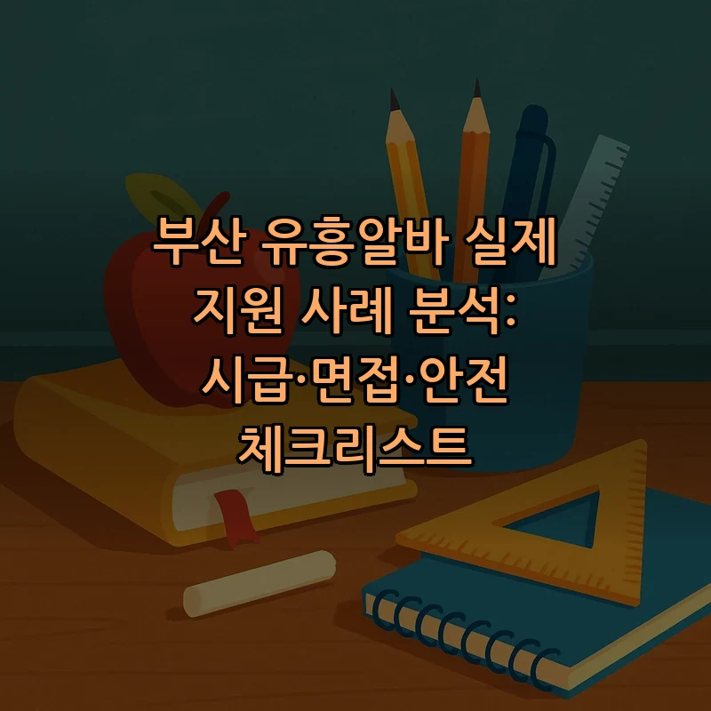 부산 유흥알바 실제 지원 사례 분석: 시급·면접·안전 체크리스트 커버 이미지