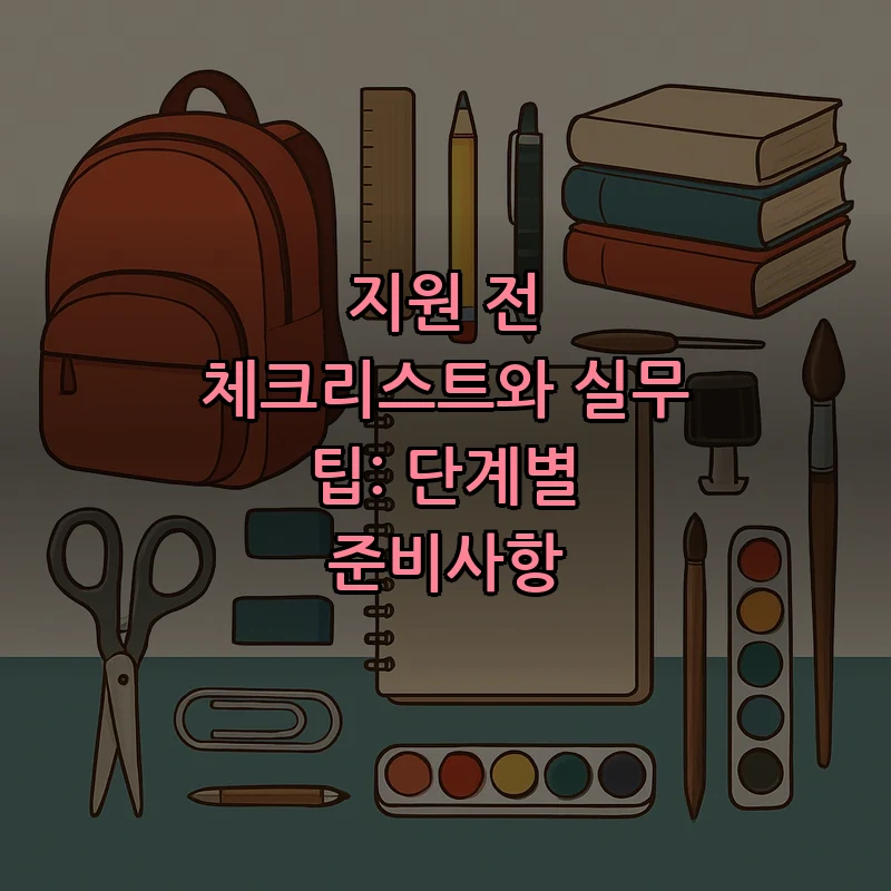 지원 전 체크리스트와 실무 팁: 단계별 준비사항