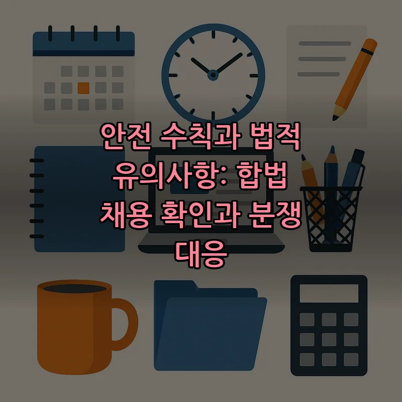 안전 수칙과 법적 유의사항: 합법 채용 확인과 분쟁 대응