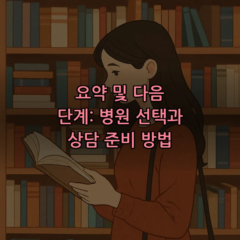 요약 및 다음 단계: 병원 선택과 상담 준비 방법
