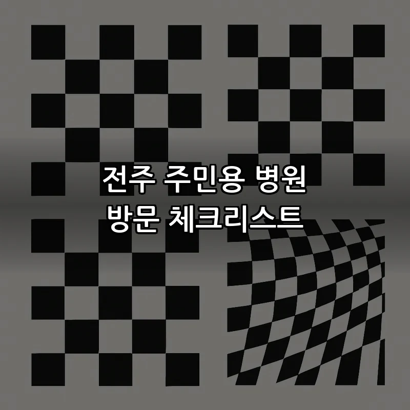 전주 주민용 병원 방문 체크리스트