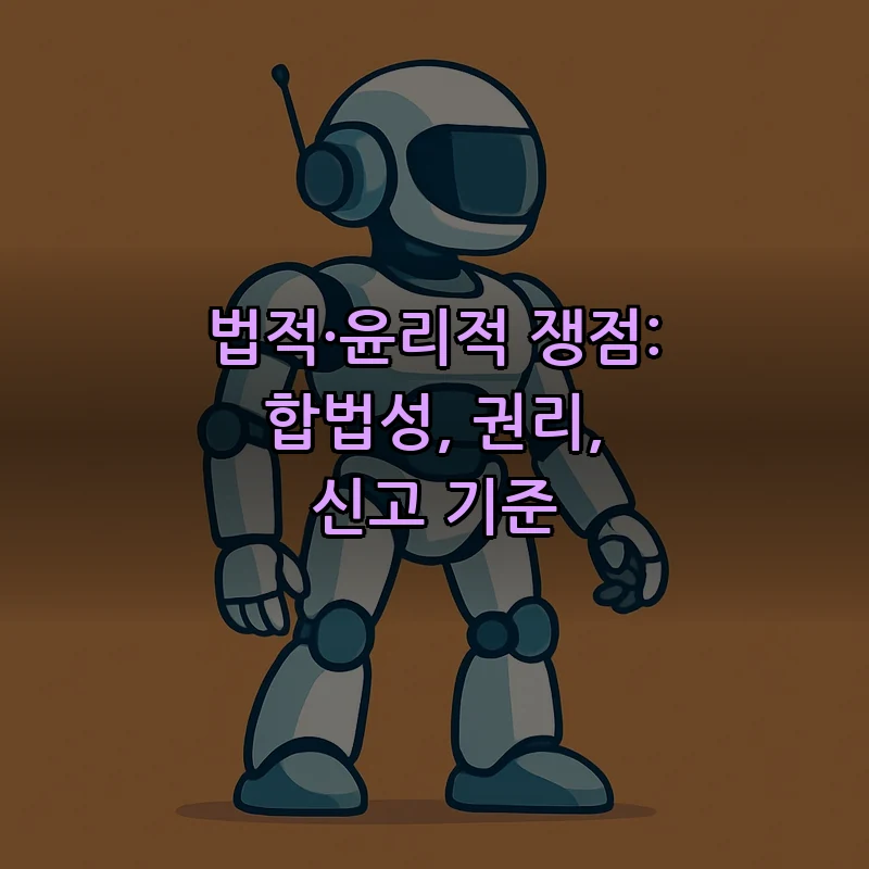 법적·윤리적 쟁점: 합법성, 권리, 신고 기준