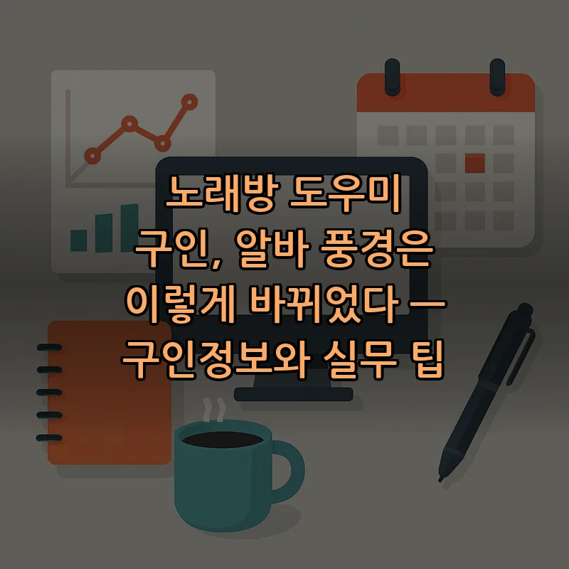 노래방 도우미 구인, 알바 풍경은 이렇게 바뀌었다 — 구인정보와 실무 팁 커버 이미지