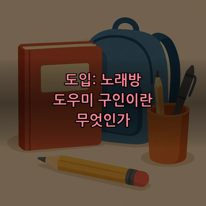 도입: 노래방 도우미 구인이란 무엇인가