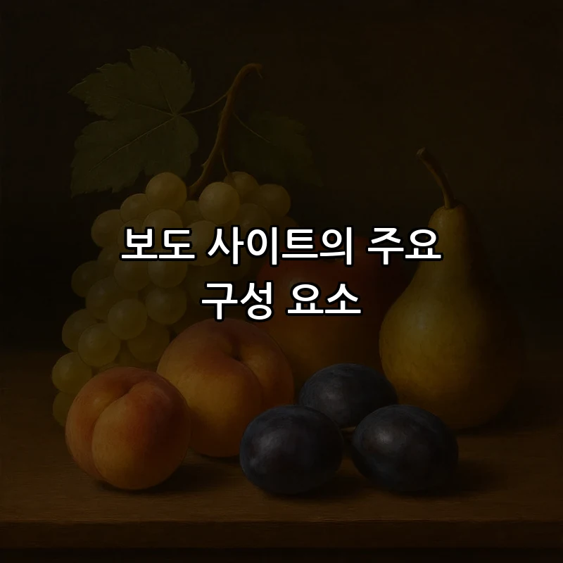 보도 사이트의 주요 구성 요소