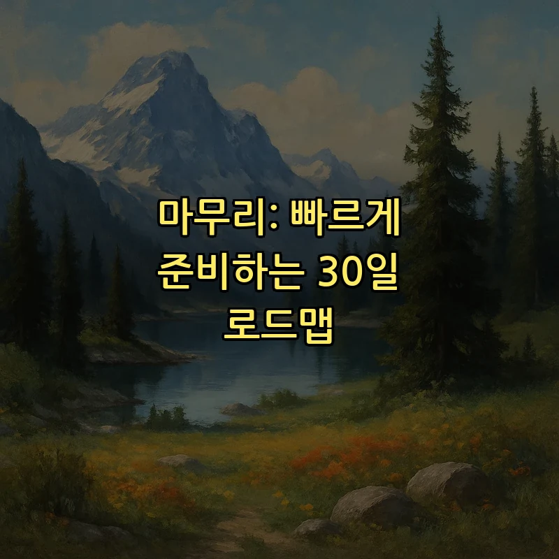마무리: 빠르게 준비하는 30일 로드맵