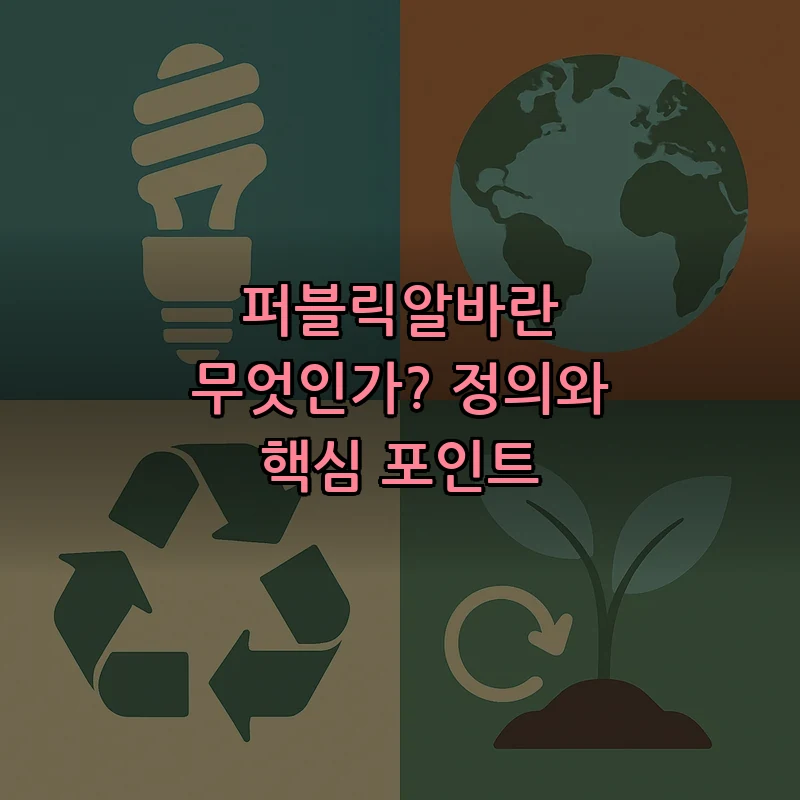 퍼블릭알바란 무엇인가? 정의와 핵심 포인트